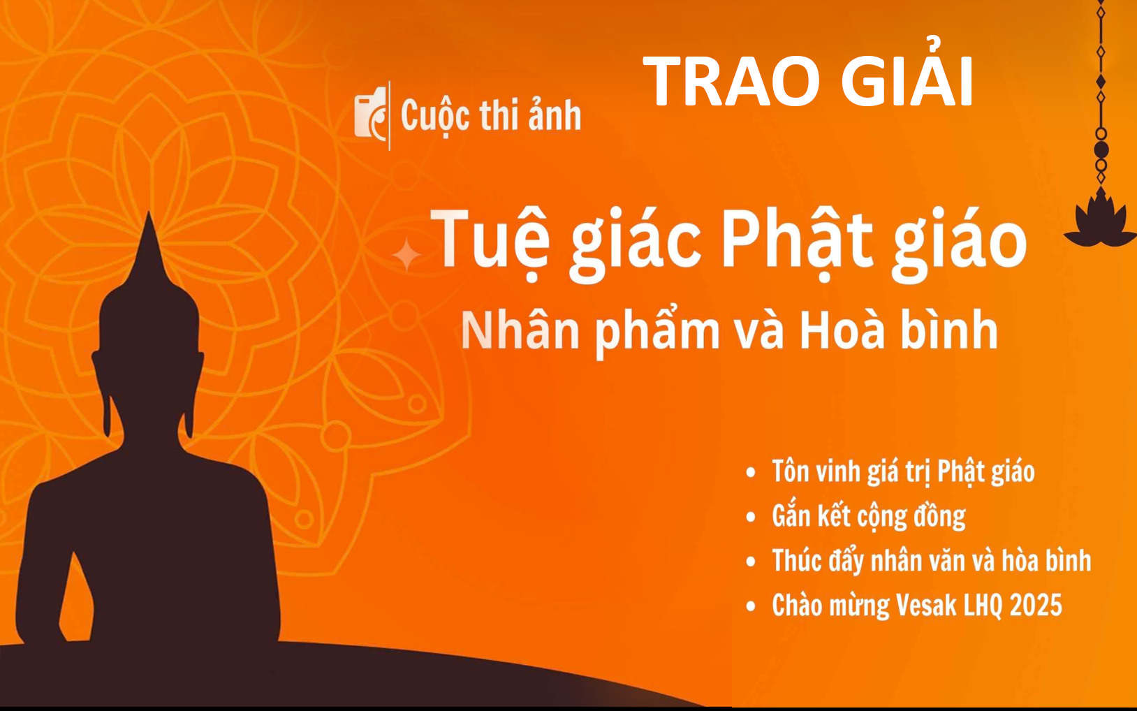 Trao giải cuộc thi ảnh nghệ thuật “Tuệ giác Phật giáo - Nhân phẩm và Hoà bình” năm 2025